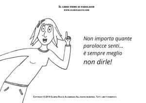 Disegni da colorare - Il libro pieno di parolacce